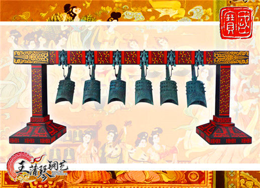6件套仿古編鐘，小型特色樂器，民樂混音配套
