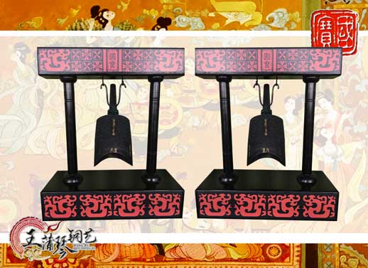 單件編鐘工藝品、外賓禮品、中國(guó)青銅編鐘